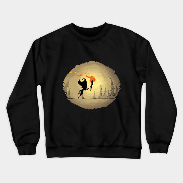 Don't starve night Crewneck Sweatshirt by Barbonegro